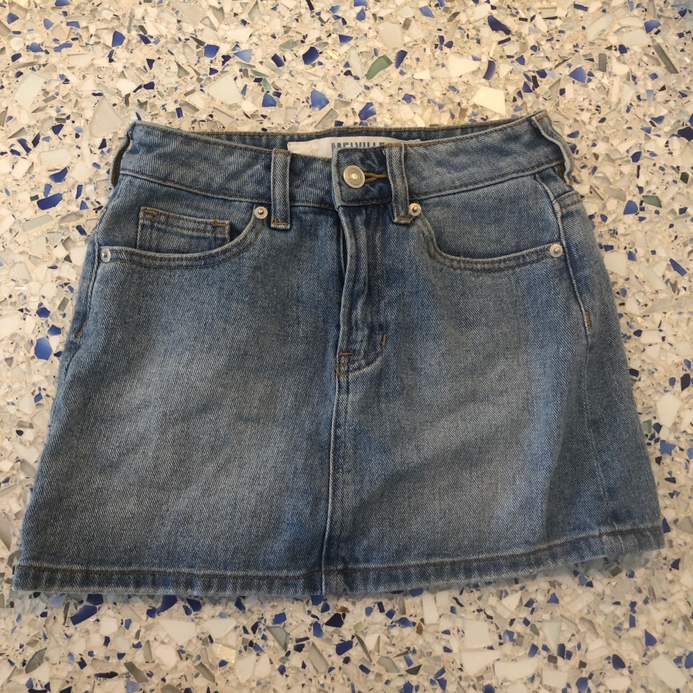 Jean mini skirt
